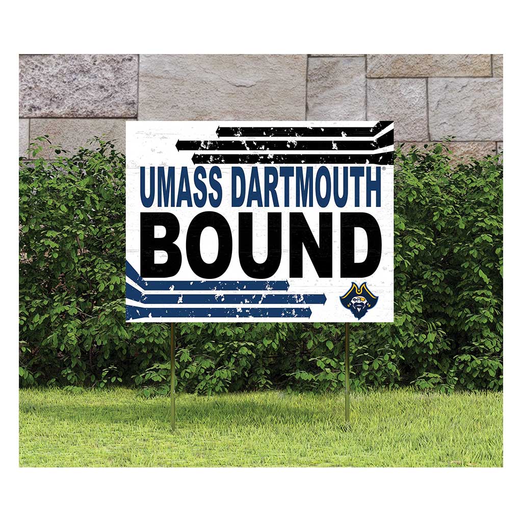 18x24 Lawn Sign Retro School Bound UMASS Dartmouth Corsairs