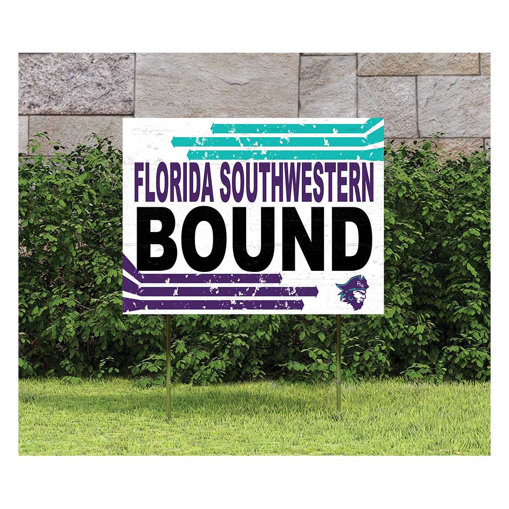 18x24 Lawn Sign Retro School Bound Florida Southwestern State Buccaneers