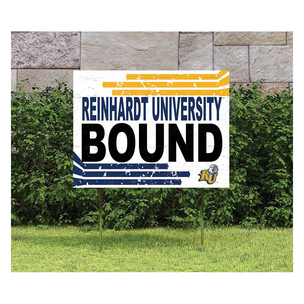 18x24 Lawn Sign Retro School Bound Reinhardt University Eagles