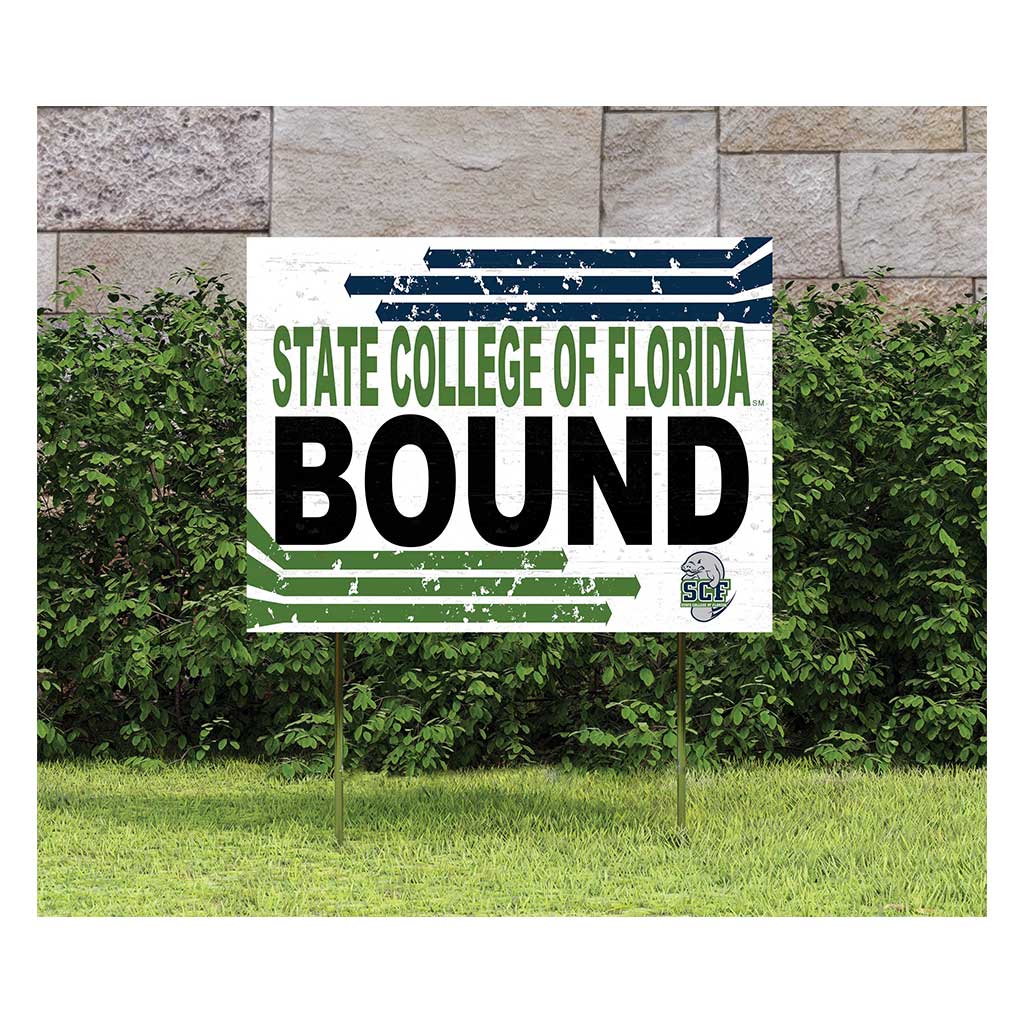 18x24 Lawn Sign Retro School Bound State College of Florida Manatees