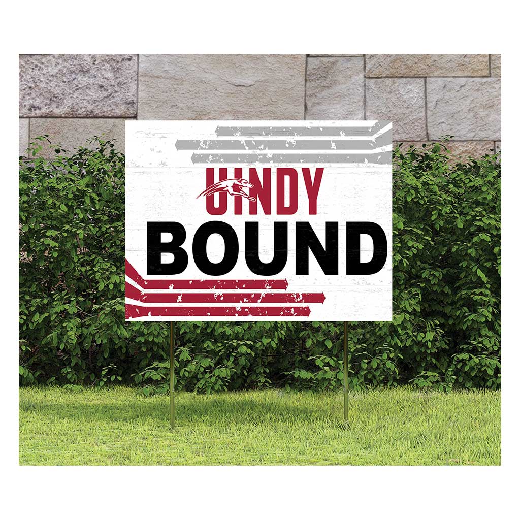 18x24 Lawn Sign Retro School Bound University of Indianapolis Greyhounds
