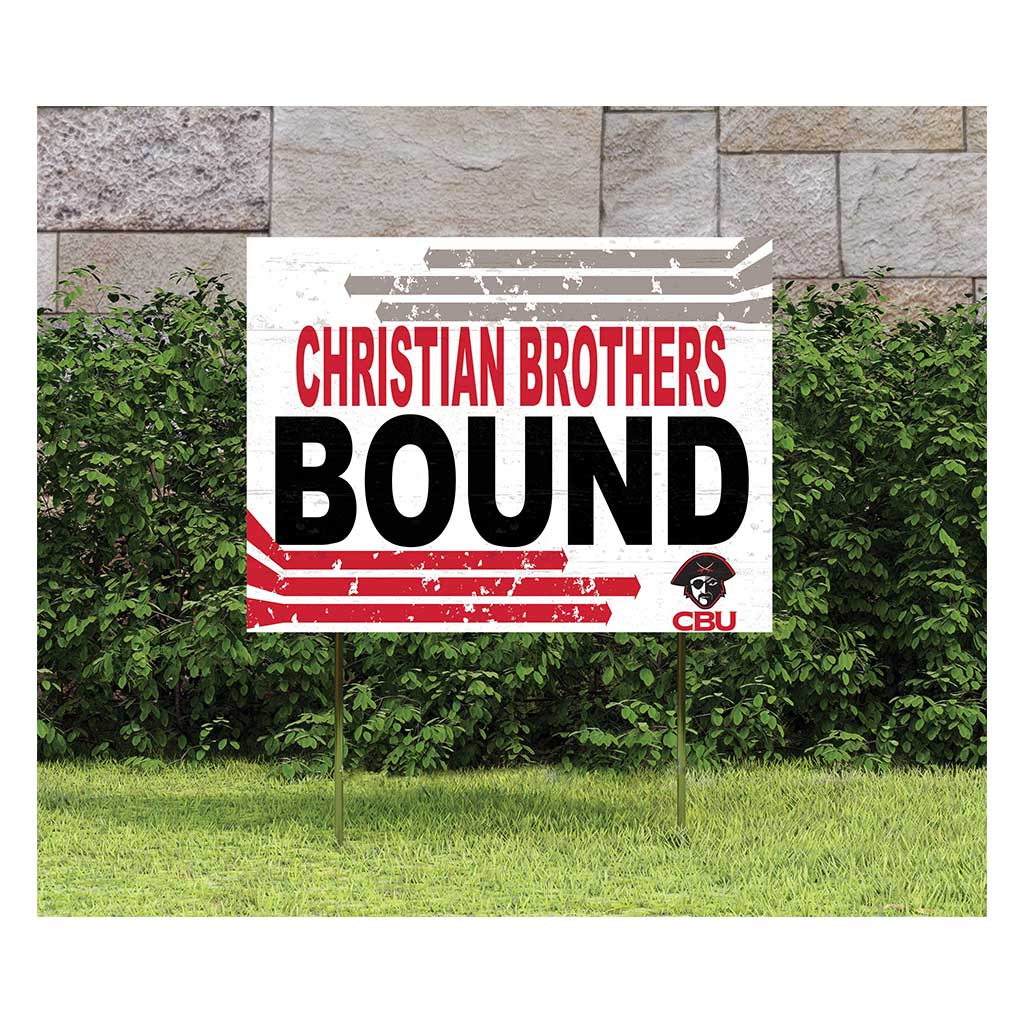 18x24 Lawn Sign Retro School Bound Christian Brothers University Buccaneers