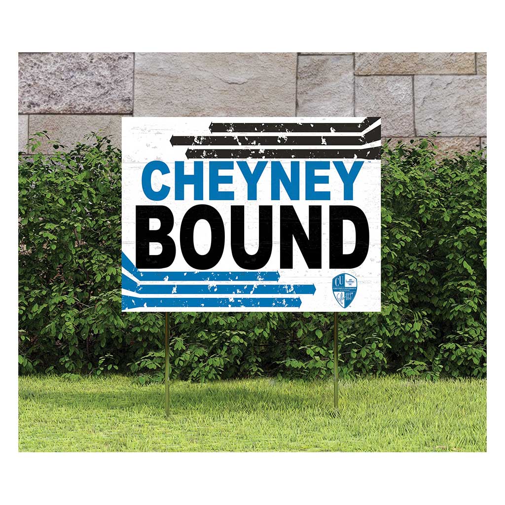 18x24 Lawn Sign Retro School Bound Cheyney University Wolves