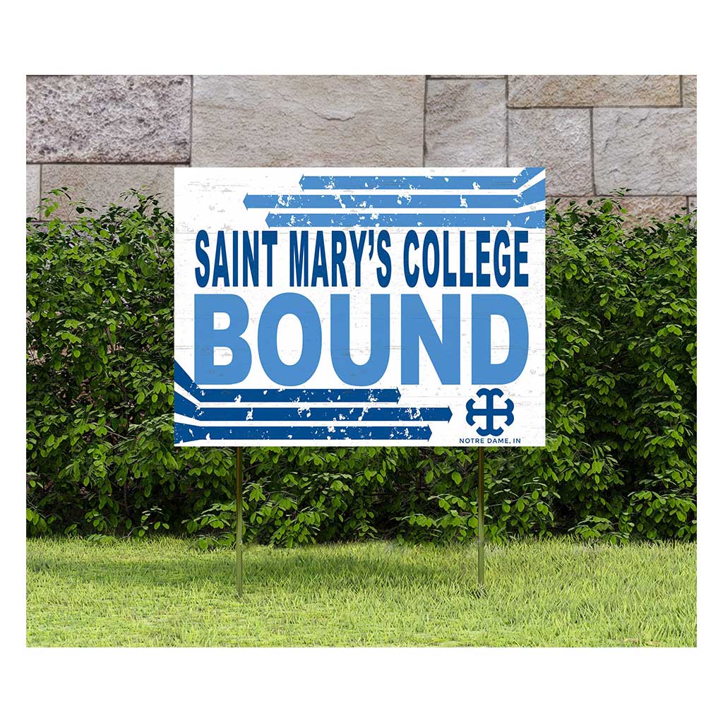 18x24 Lawn Sign Retro School Bound Saint Mary's College Belles