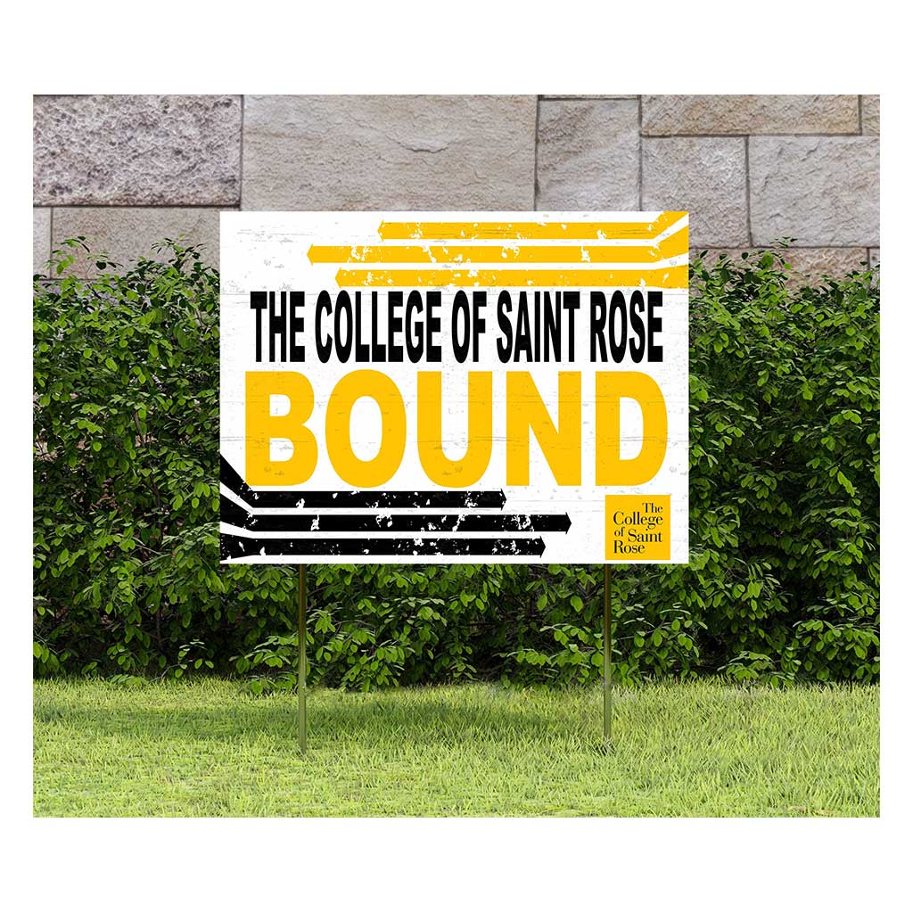 18x24 Lawn Sign Retro School Bound The College of Saint Rose Golden Knights