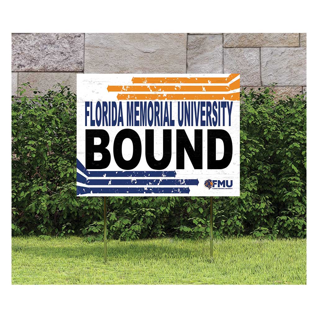 18x24 Lawn Sign Retro School Bound Florida Memorial University Lions