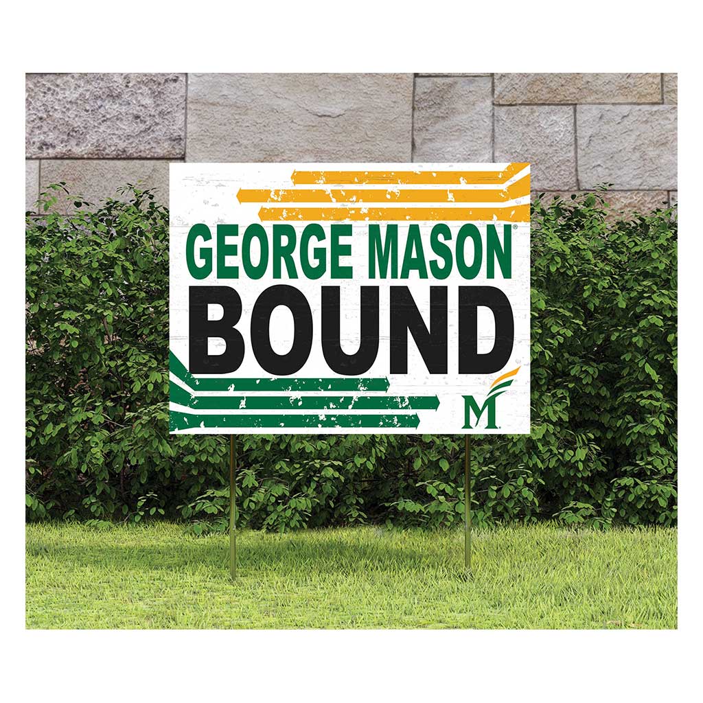 18x24 Lawn Sign Retro School Bound George Mason Patriots