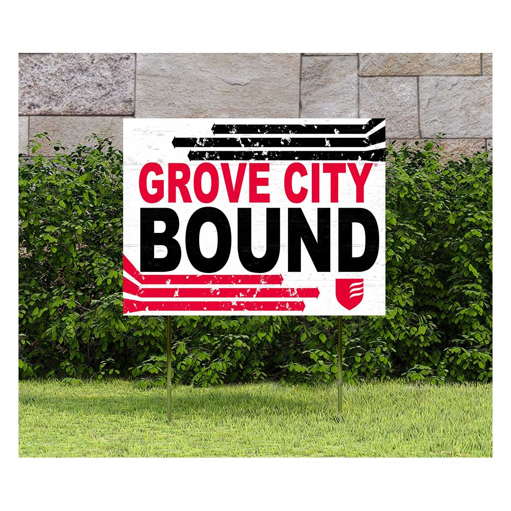 18x24 Lawn Sign Retro School Bound Grove City College Wolverines