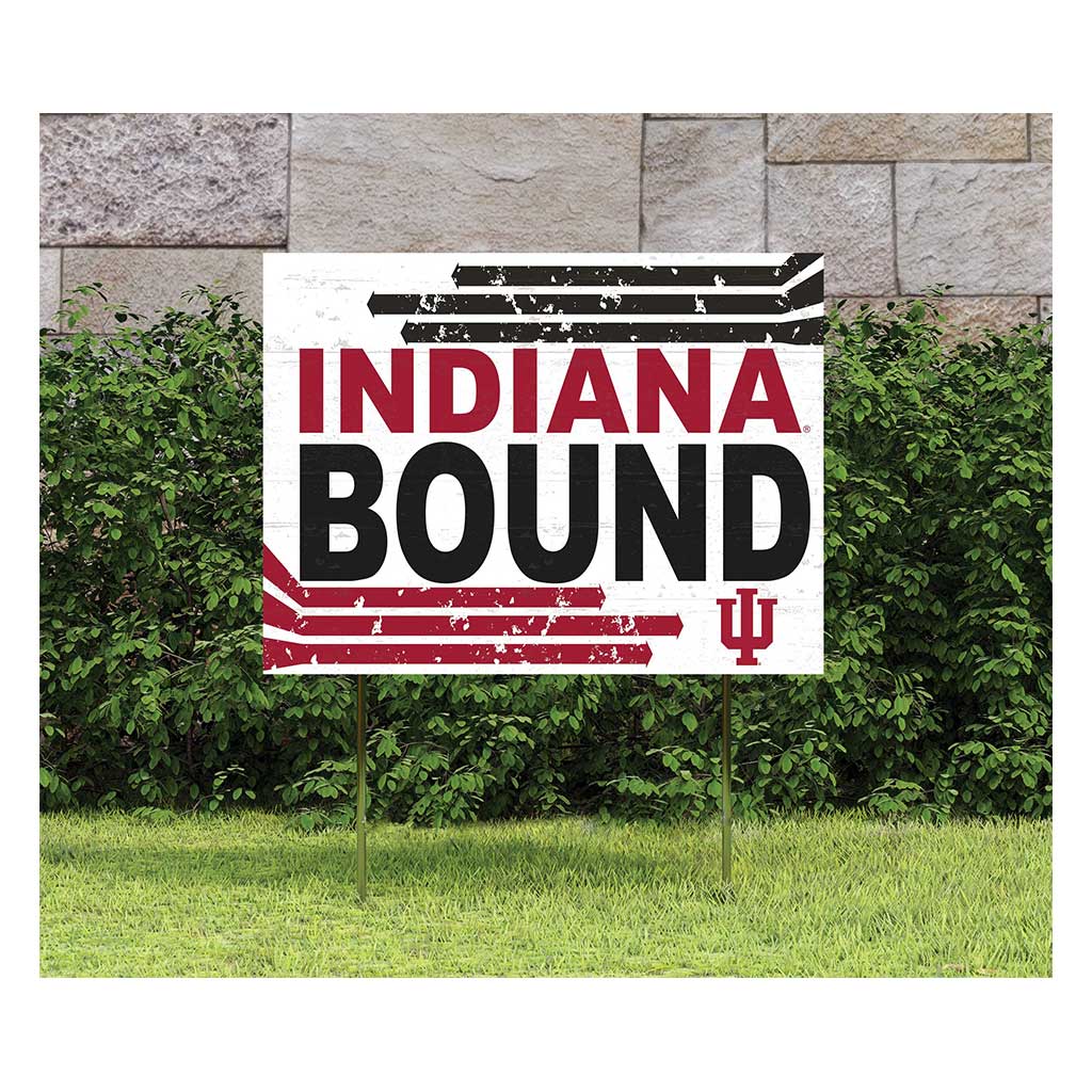 18x24 Lawn Sign Retro School Bound Indiana Hoosiers