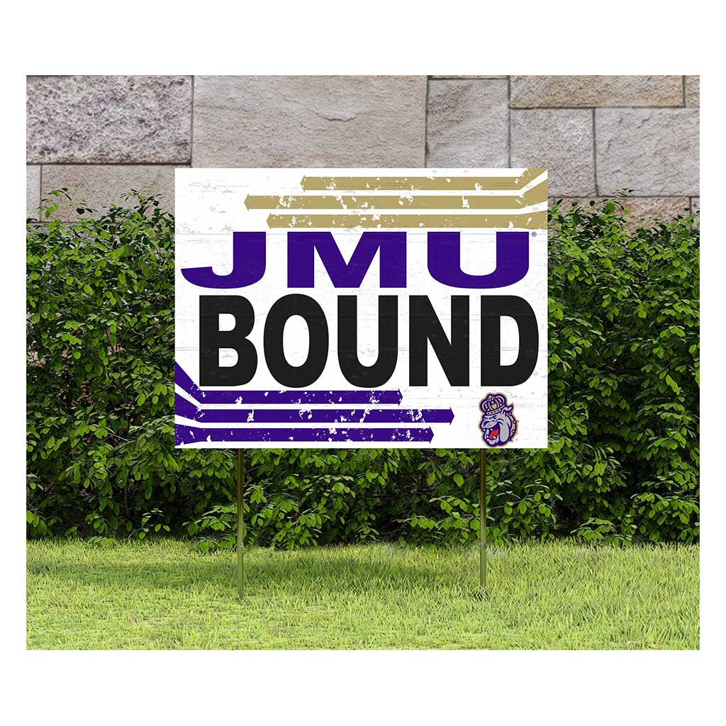 18x24 Lawn Sign Retro School Bound James Madison Dukes