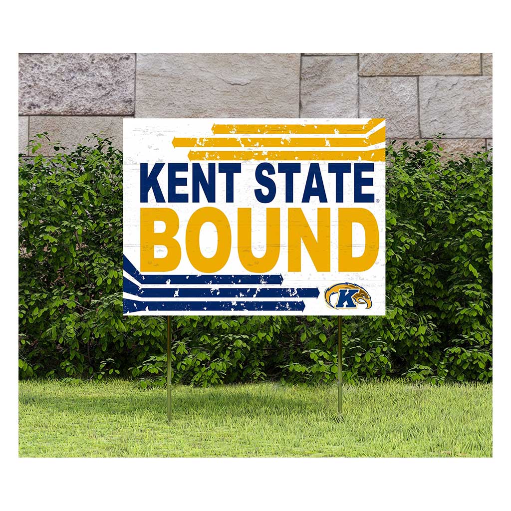 18x24 Lawn Sign Retro School Bound Kent State Golden Flashes