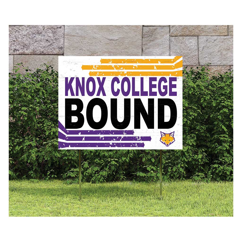 18x24 Lawn Sign Retro School Bound Knox College Prairie Fire