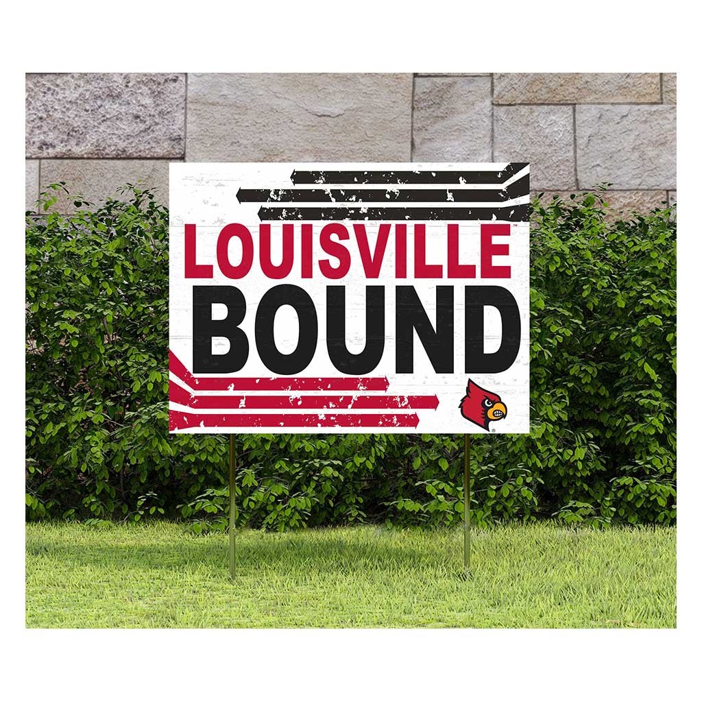 18x24 Lawn Sign Retro School Bound Louisville Cardinals
