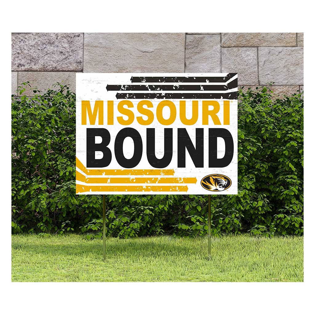 18x24 Lawn Sign Retro School Bound Missouri Tigers
