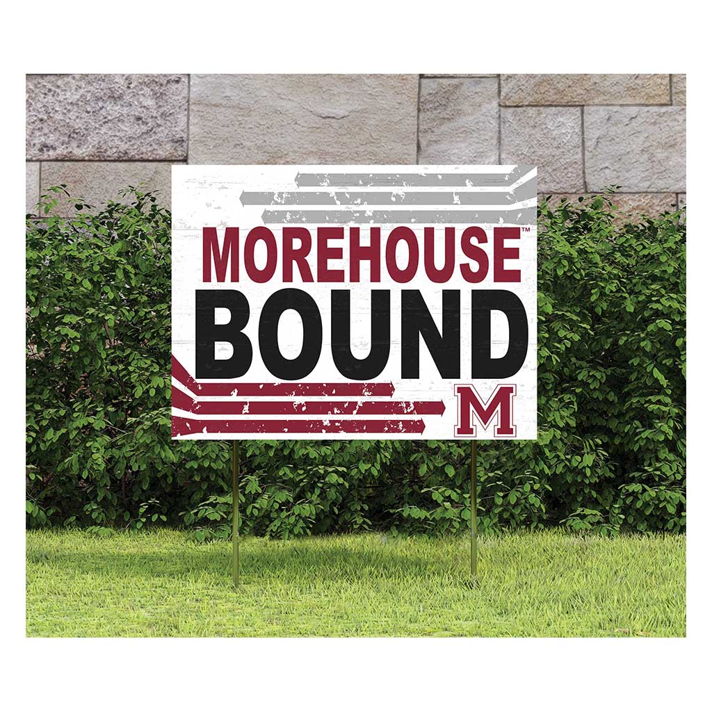 18x24 Lawn Sign Retro School Bound Morehouse College Maroon Tigers
