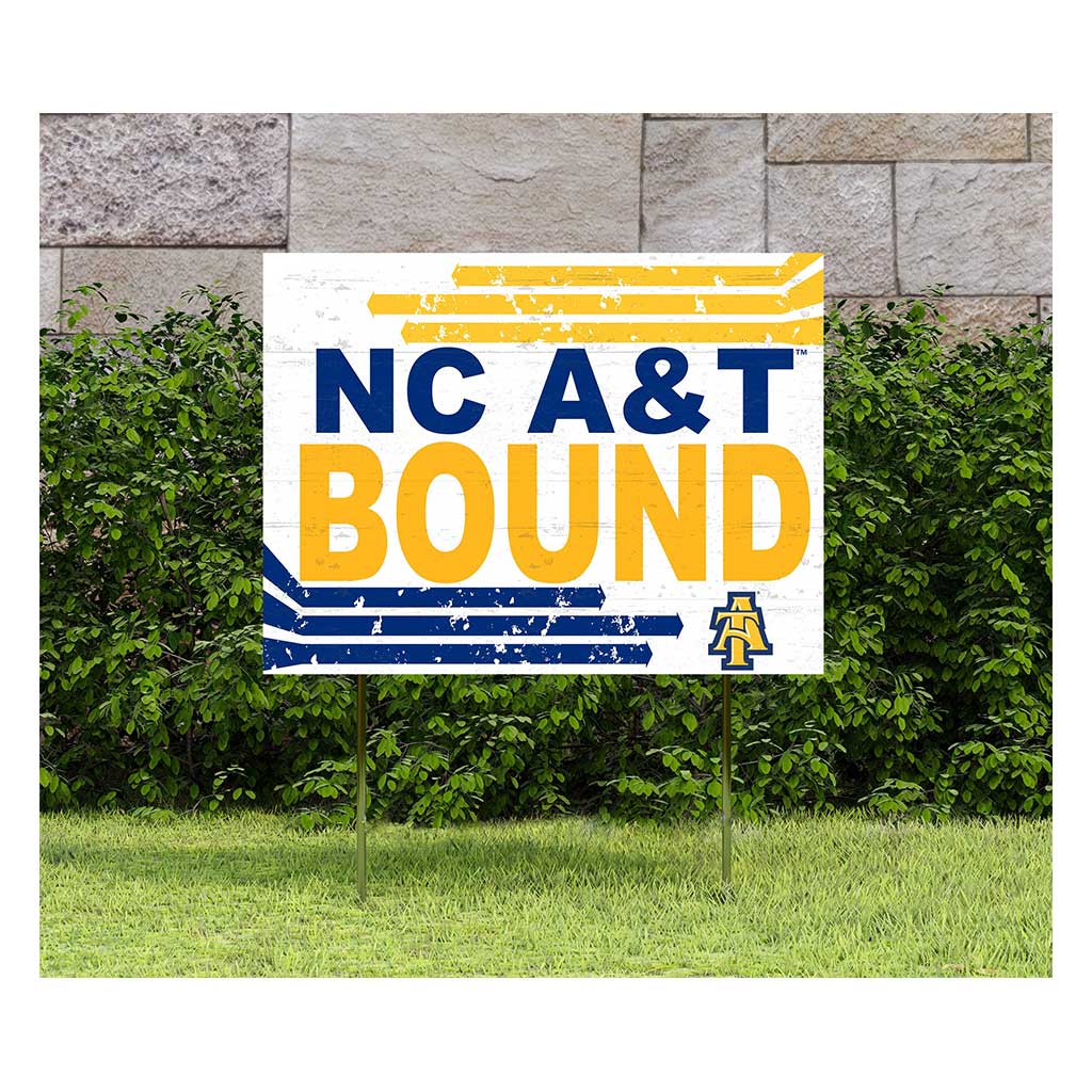 18x24 Lawn Sign Retro School Bound North Carolina A&T Aggies
