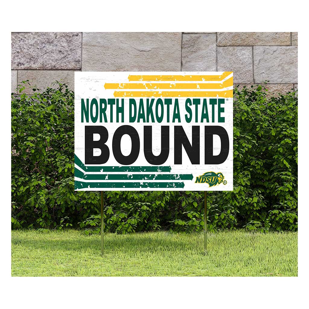 18x24 Lawn Sign Retro School Bound North Dakota State Bison