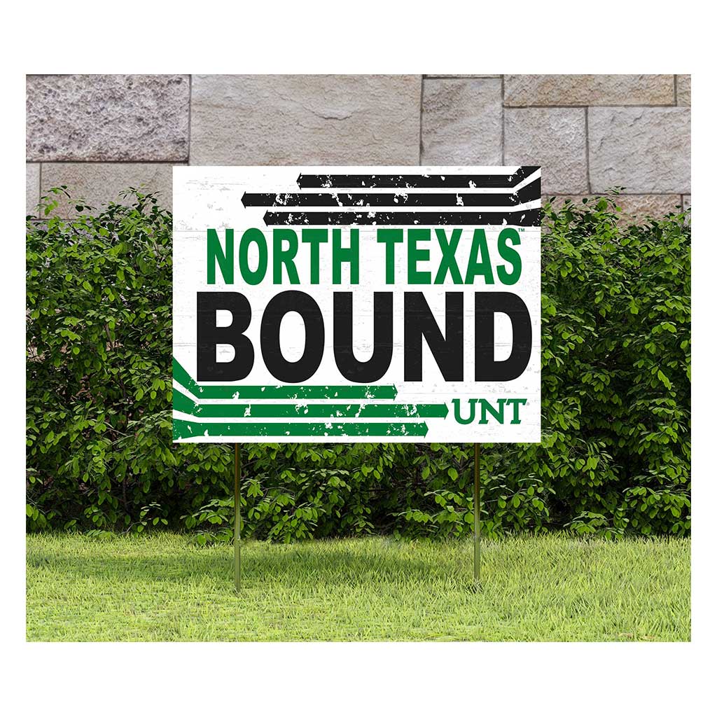 18x24 Lawn Sign Retro School Bound North Texas Mean Green