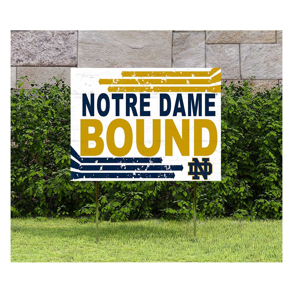 18x24 Lawn Sign Retro School Bound Notre Dame Fighting Irish