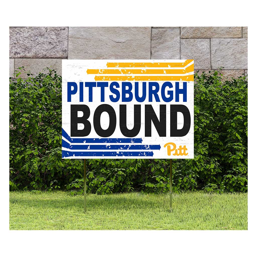 18x24 Lawn Sign Retro School Bound Pittsburgh Panthers