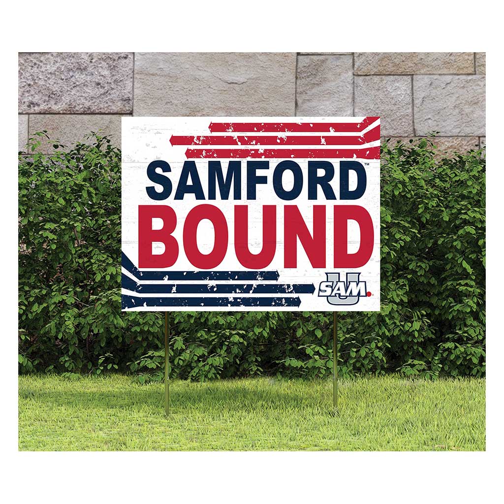 18x24 Lawn Sign Retro School Bound Samford Bulldogs