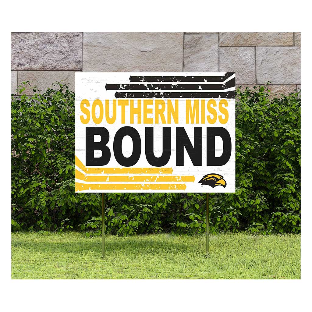 18x24 Lawn Sign Retro School Bound Southern Mississippi Golden Eagles