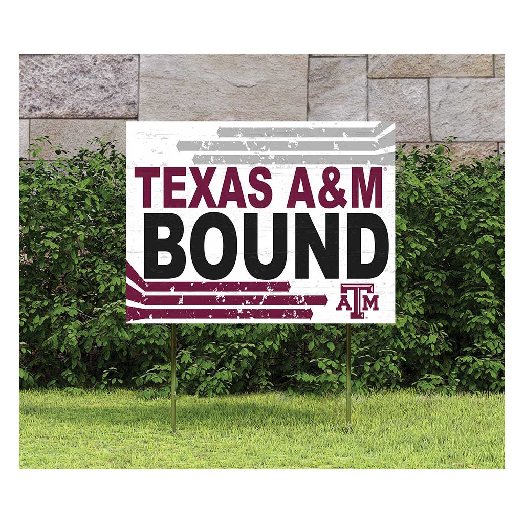 18x24 Lawn Sign Retro School Bound Texas A&M Aggies