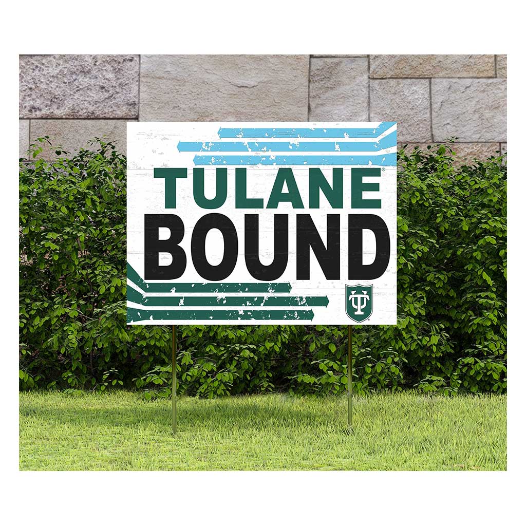 18x24 Lawn Sign Retro School Bound Tulane Green Wave