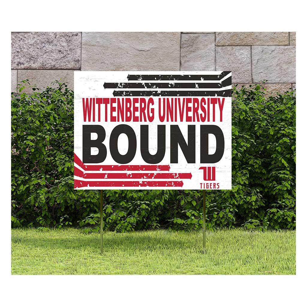 18x24 Lawn Sign Retro School Bound Wittenberg Tigers