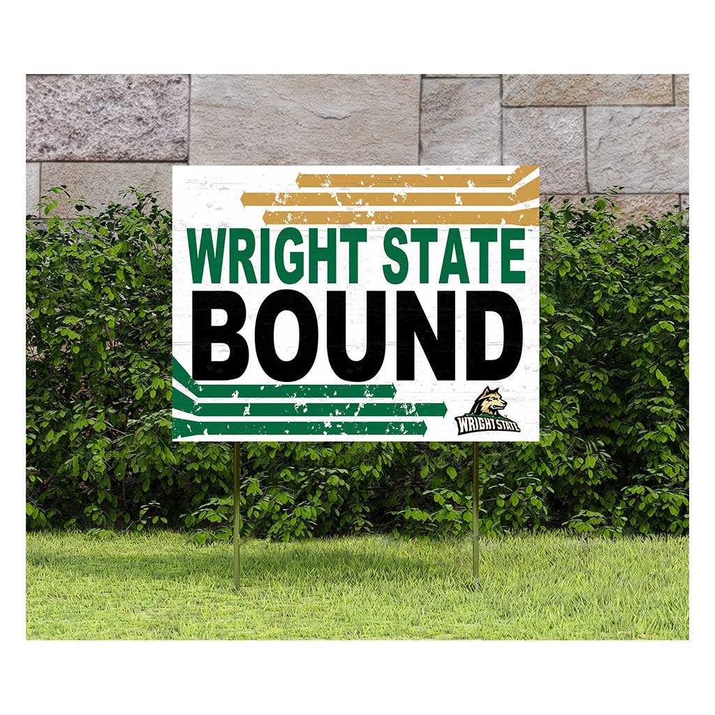 18x24 Lawn Sign Retro School Bound Wright State University Raiders