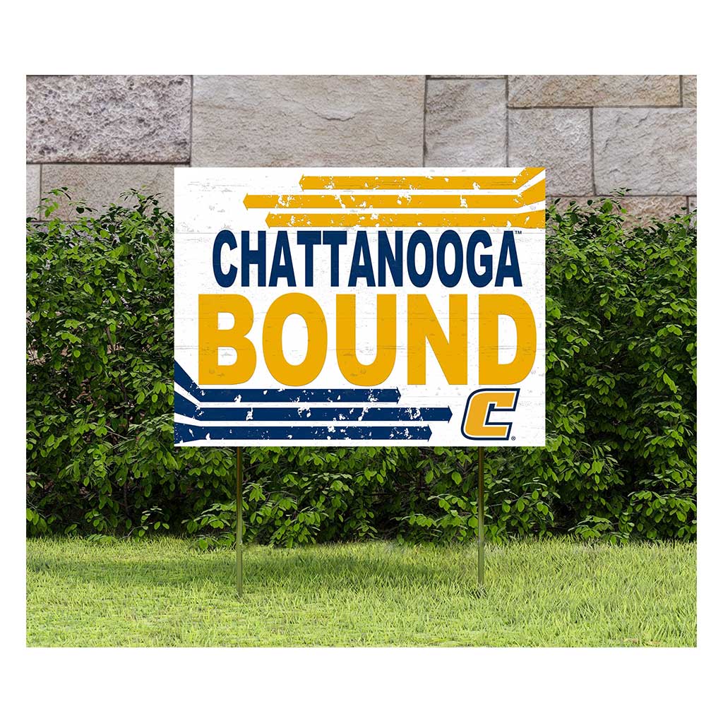 18x24 Lawn Sign Retro School Bound Tennessee Chattanooga Mocs