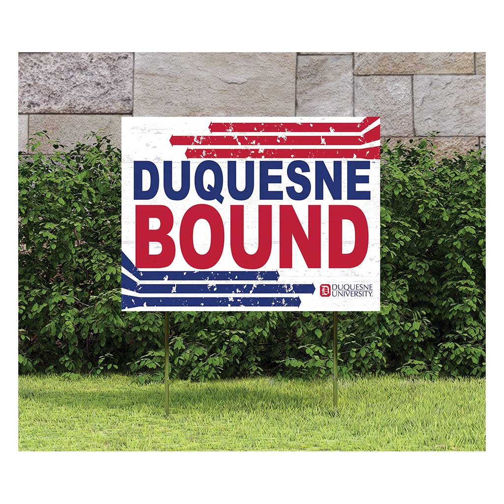 18x24 Lawn Sign Retro School Bound Duquesne Dukes