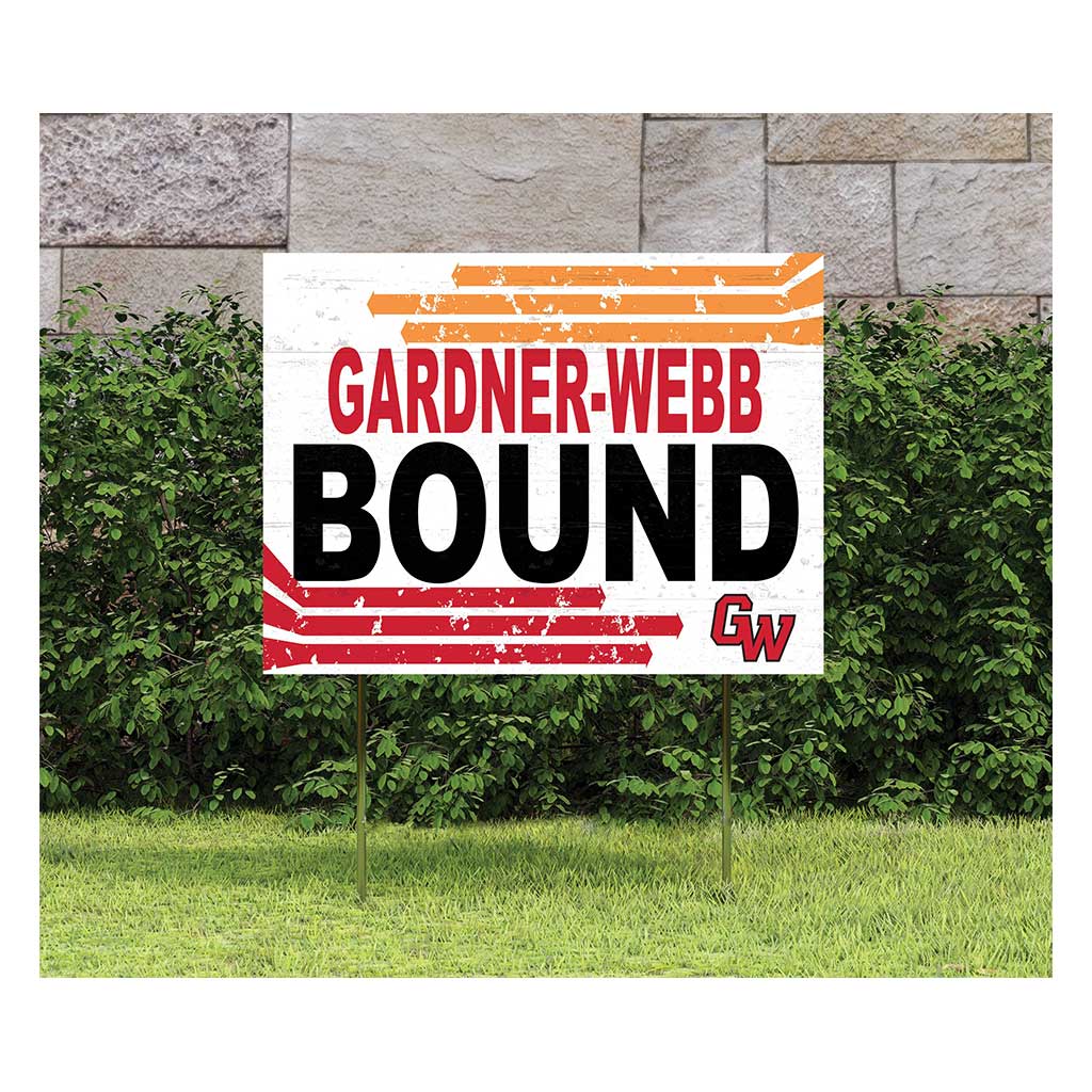 18x24 Lawn Sign Retro School Bound Gardner-Webb Runnin' Bulldogs