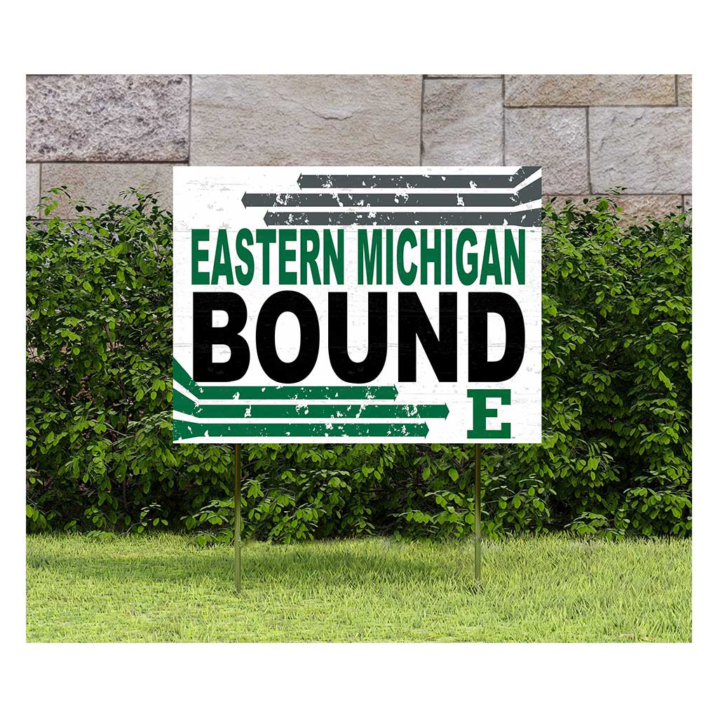 18x24 Lawn Sign Retro School Bound Eastern Michigan Eagles