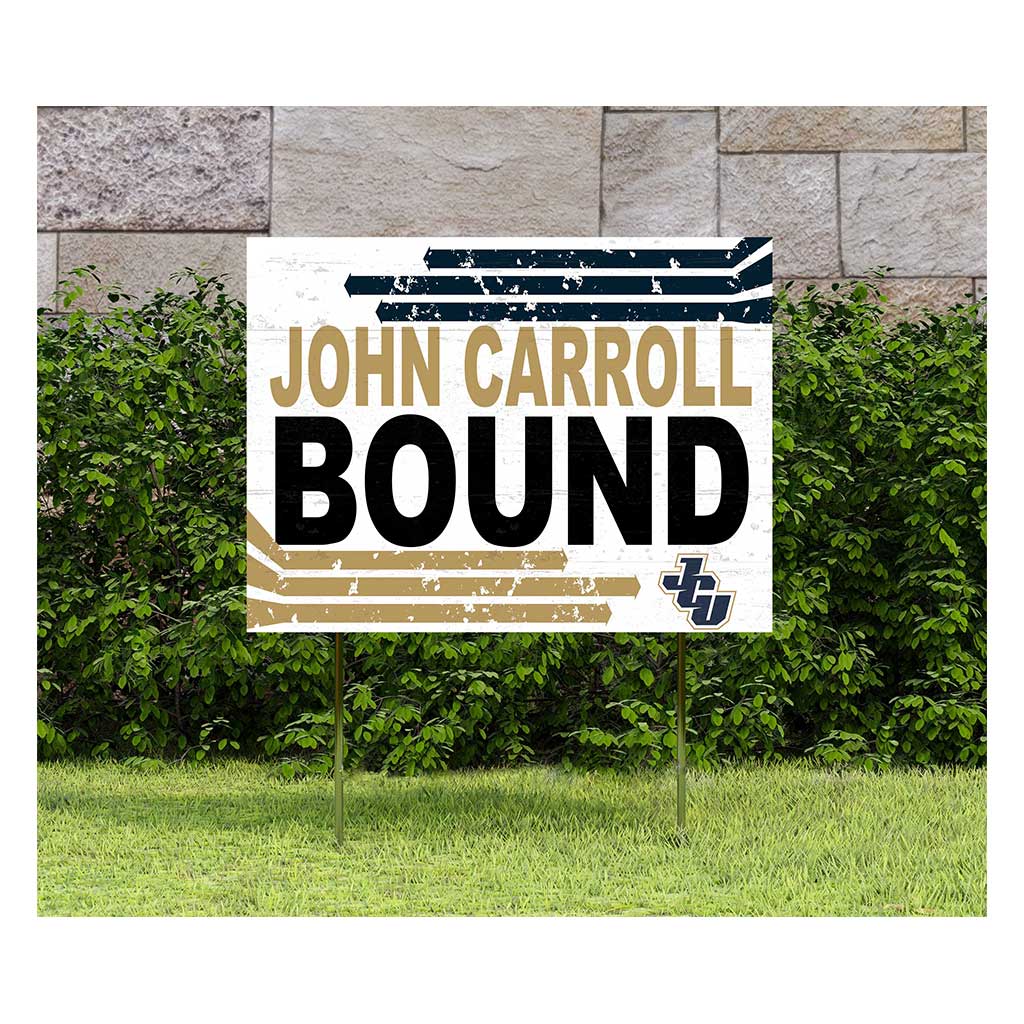 18x24 Lawn Sign Retro School Bound John Carroll University Blue Streaks