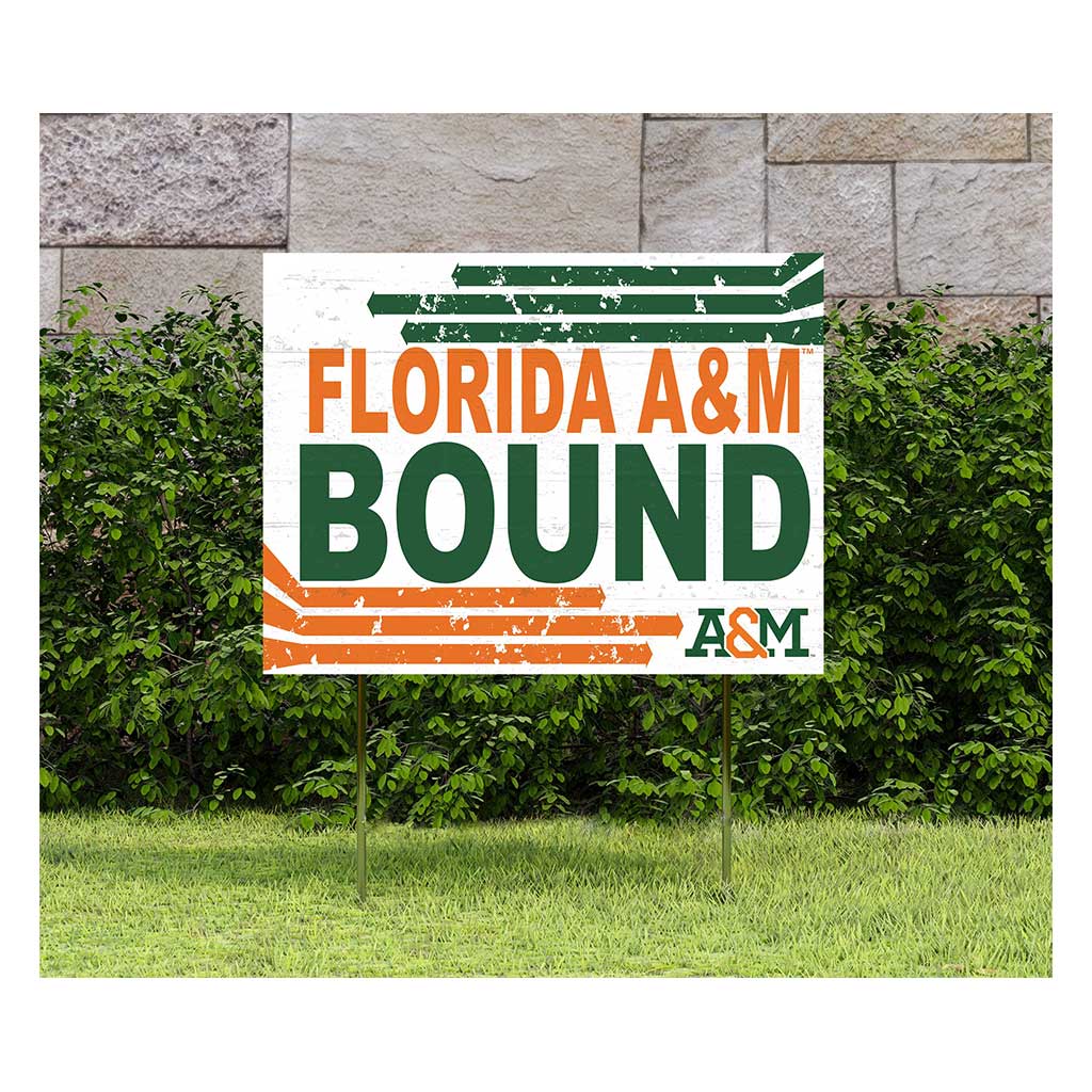 18x24 Lawn Sign Retro School Bound Florida A&M Rattlers