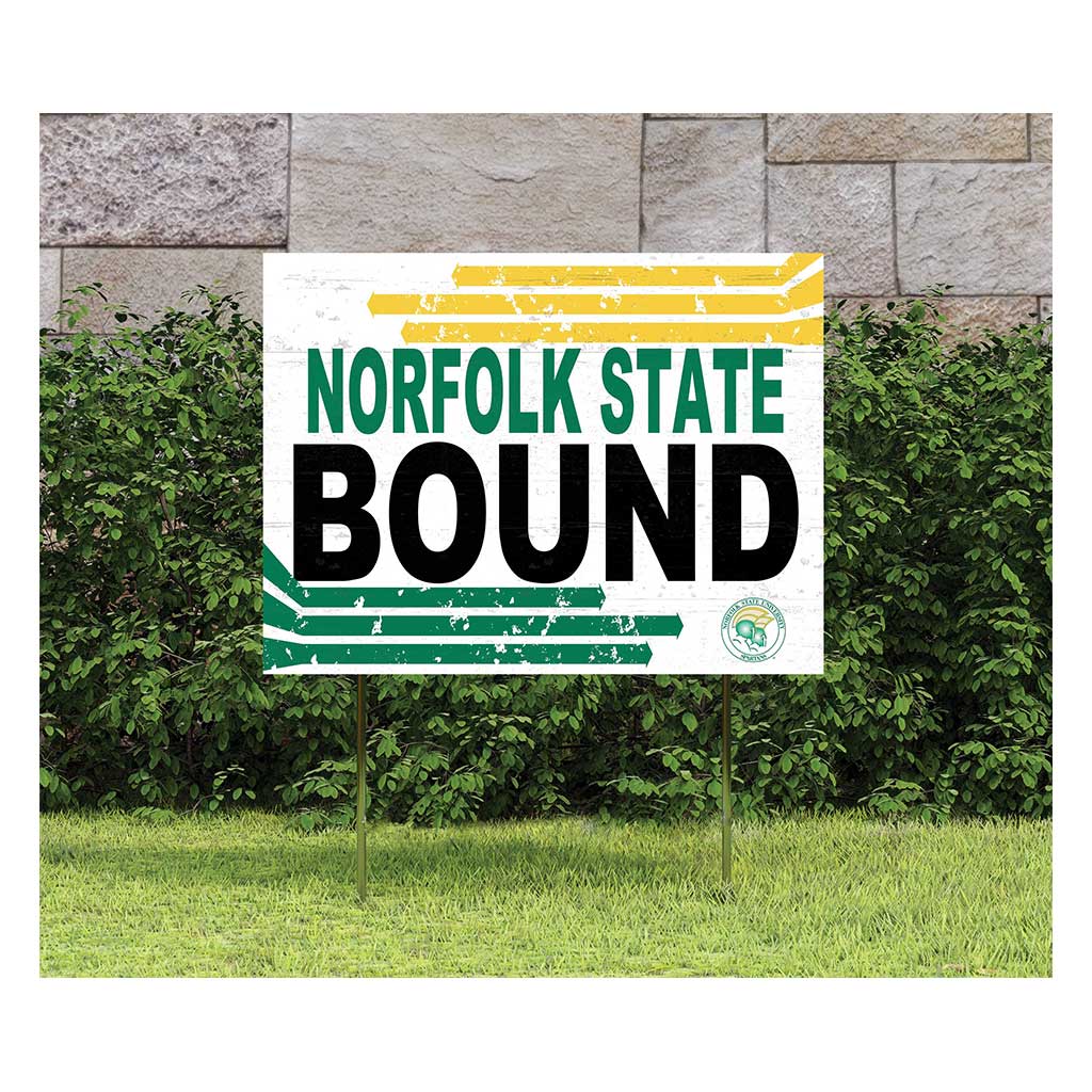 18x24 Lawn Sign Retro School Bound Norfolk State Spartans