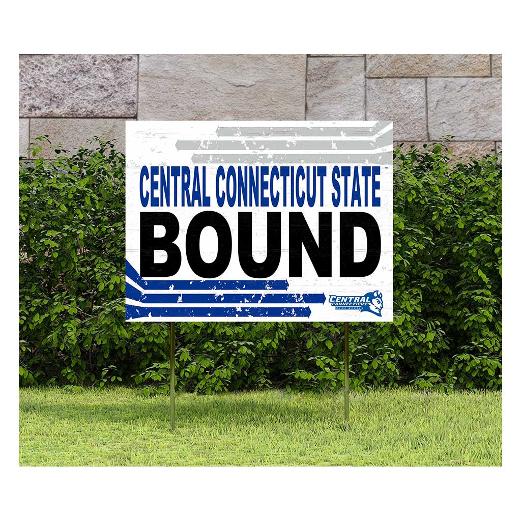 18x24 Lawn Sign Retro School Bound Central Connecticut State Blue Devils