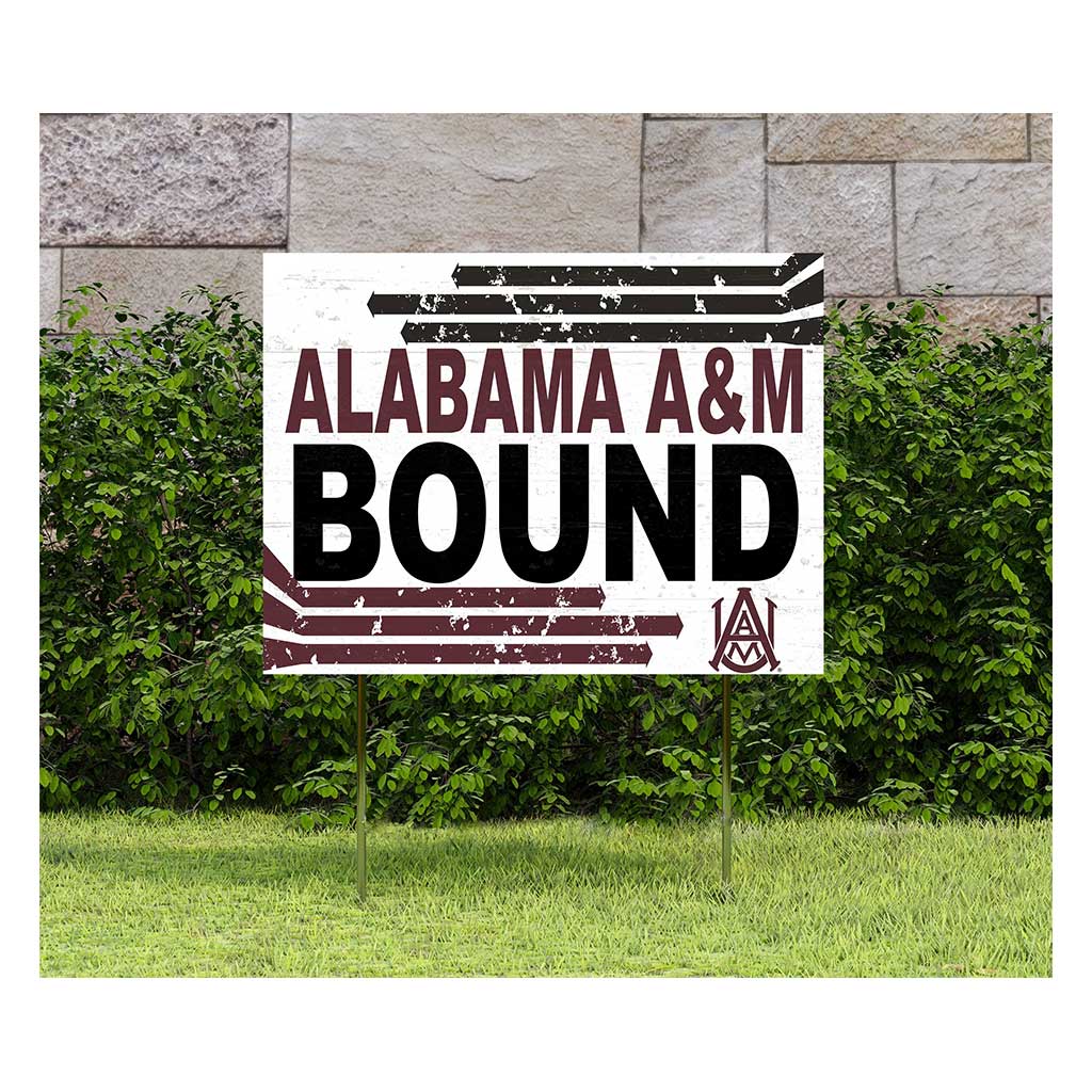 18x24 Lawn Sign Retro School Bound Alabama A&M Bulldogs