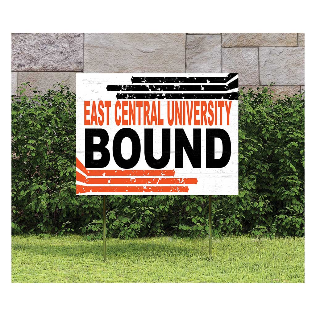 18x24 Lawn Sign Retro School Bound East Central University Tigers