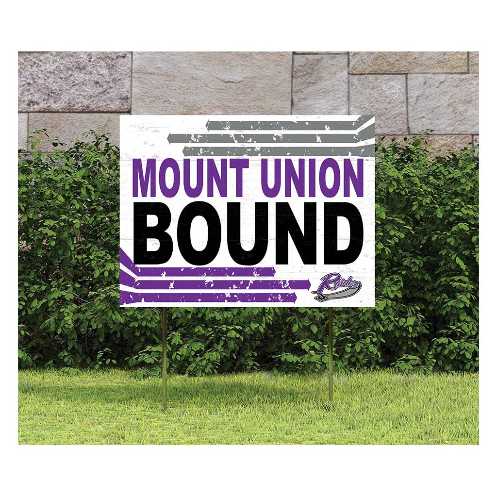 18x24 Lawn Sign Retro School Bound University of Mount Union Raiders