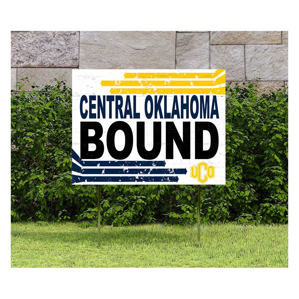 18x24 Lawn Sign Retro School Bound Central Oklahoma BRONCHOS