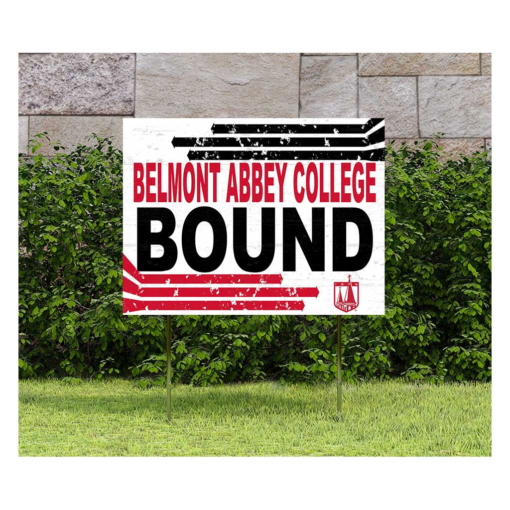 18x24 Lawn Sign Retro School Bound Belmont Abbey College CRUSADERS