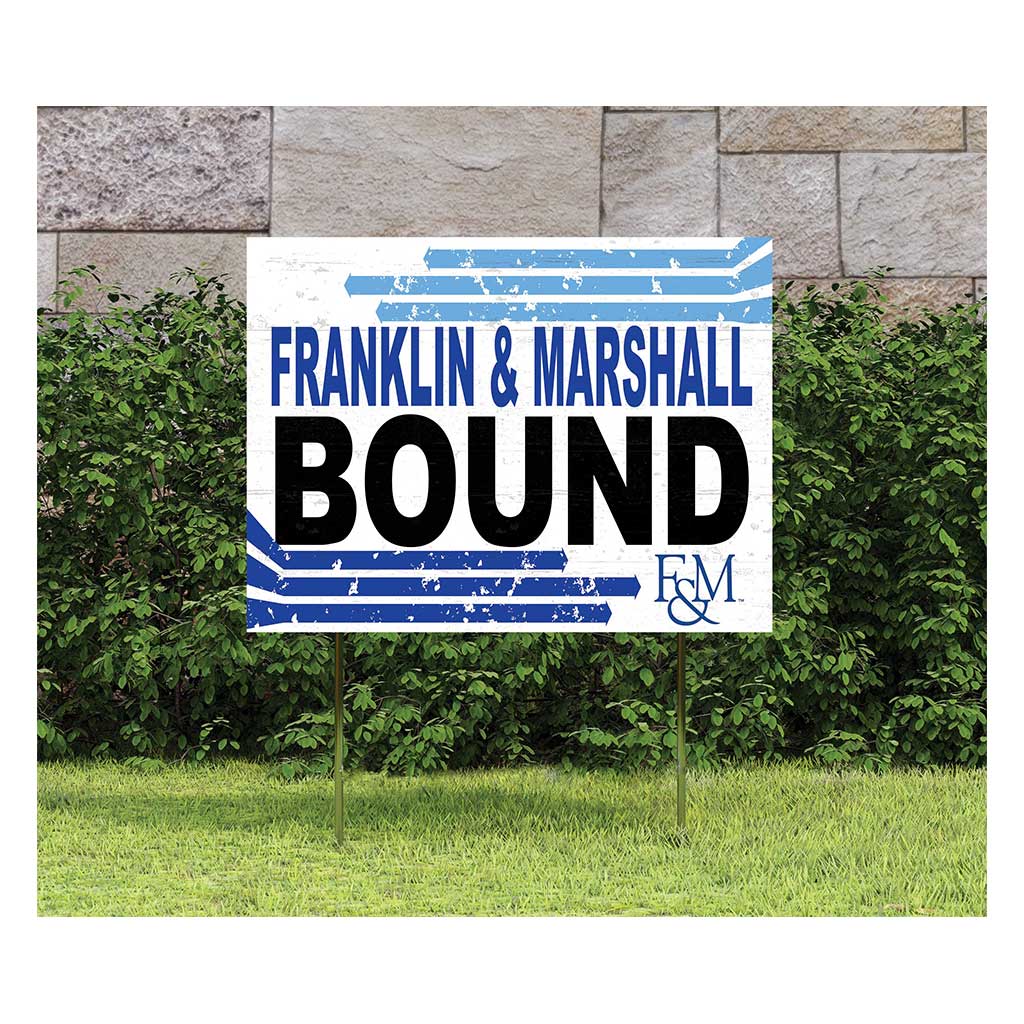 18x24 Lawn Sign Retro School Bound Franklin & Marshall College DIPLOMATS