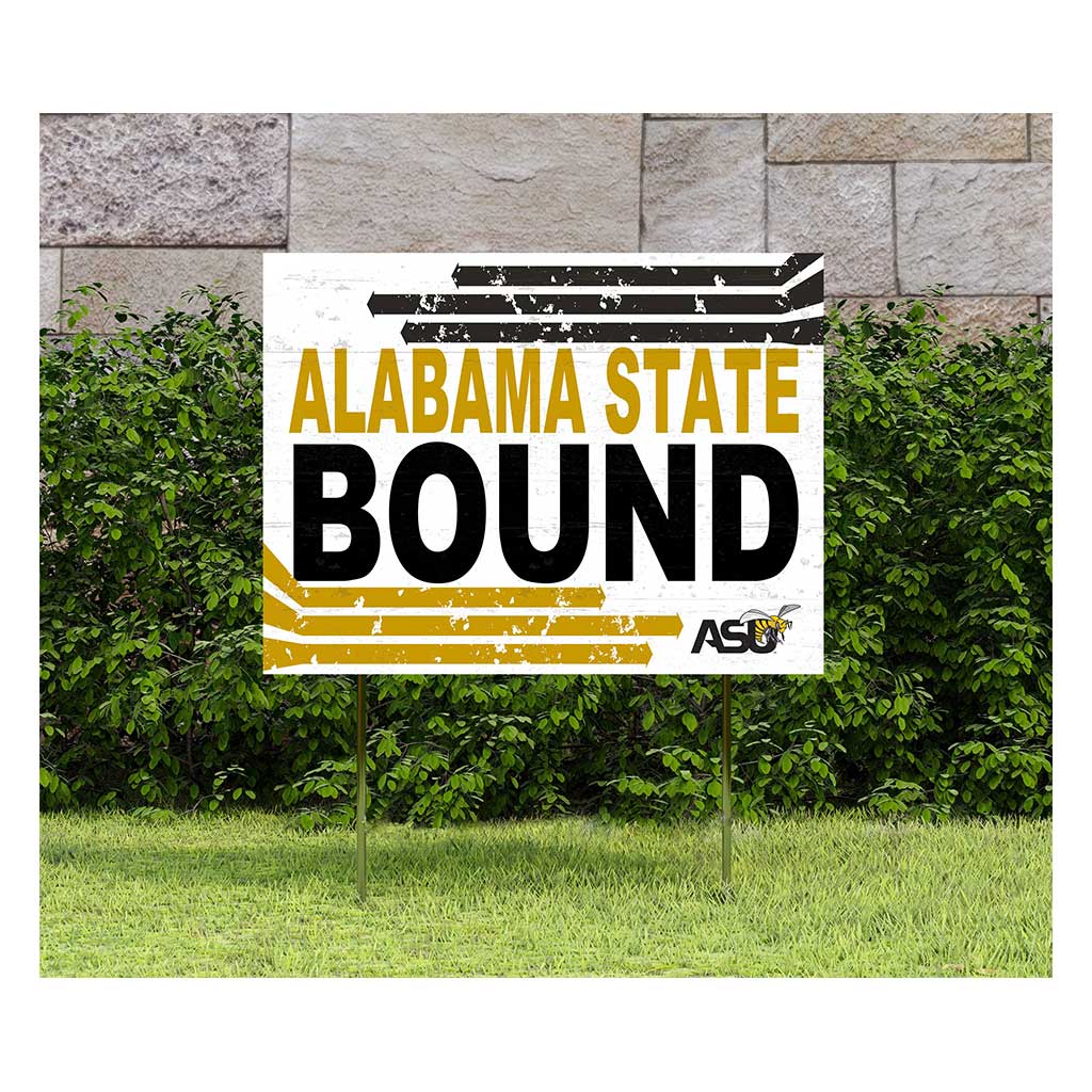 18x24 Lawn Sign Retro School Bound Alabama State HORNETS