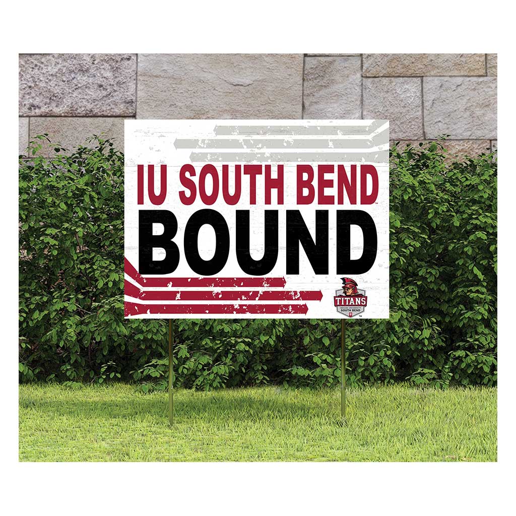18x24 Lawn Sign Retro School Bound Indiana University South Bend Titans