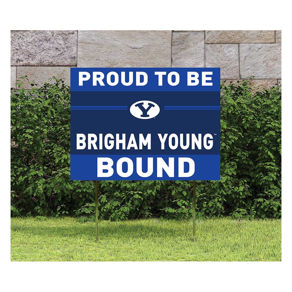 18x24 Lawn Sign Proud to be School Bound Brigham Young Cougars