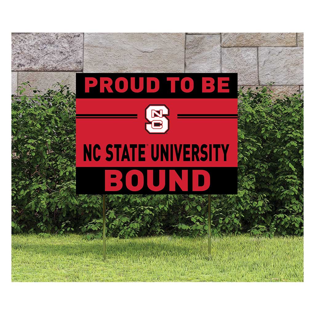 18x24 Lawn Sign Proud to be School Bound North Carolina State Wolfpack