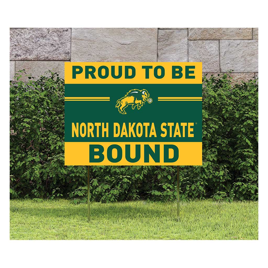 18x24 Lawn Sign Proud to be School Bound North Dakota State Bison