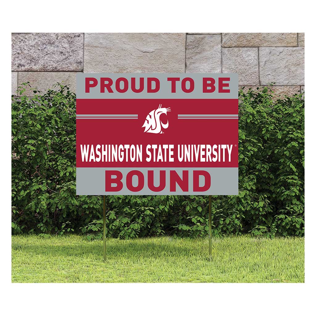 18x24 Lawn Sign Proud to be School Bound Washington State Cougars
